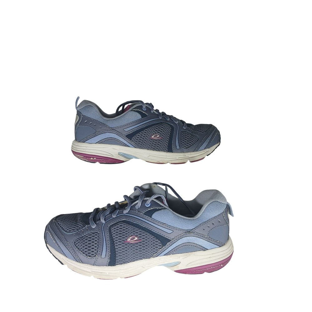 Easy Spirit Sezamper Walking Sneakers 10W Blue Pink Mesh Leather Athletic Shoes